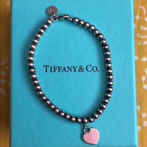 Authentic Return to Tiffany PINK Beaded Bracelet